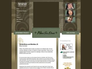 Web site www.willowtreedental.com, Willow Tree Dental